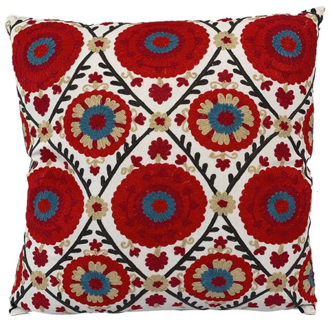 Over Sized Embroidered cotton cushion (2 styles remaining, 1 of each available) *Free standard shipping within Australia*