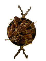 Reindeer Bowl & 20 x mini Sweet Cinnamon Bundles, Gold cord. + oil 30ml *free shipping within Australia* ( 1 available)