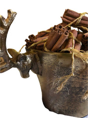 Reindeer Bowl & 20 x mini Sweet Cinnamon Bundles, Gold cord. + oil 30ml *free shipping within Australia* ( 1 available)