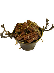 Reindeer Bowl & 20 x mini Sweet Cinnamon Bundles, Gold cord. + oil 30ml *free shipping within Australia* ( 1 available)