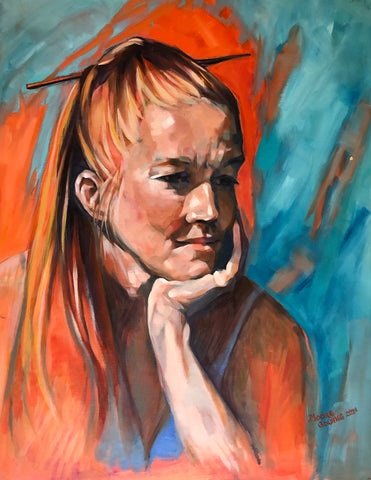 A Portrait of Chiara   Elizabeth Moore Golding original artwork *free shipping within Australia*