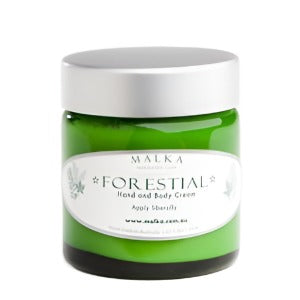 Forestial Organic Jojoba Hand & Body Cream - for Him (and for Her) 200ml black glass jar