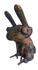 'Sitting Red Rabbit'  original sculpture by Vaidas