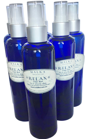 Relax - Linen Mist/Room Spray (blue glass bottle) 100ml