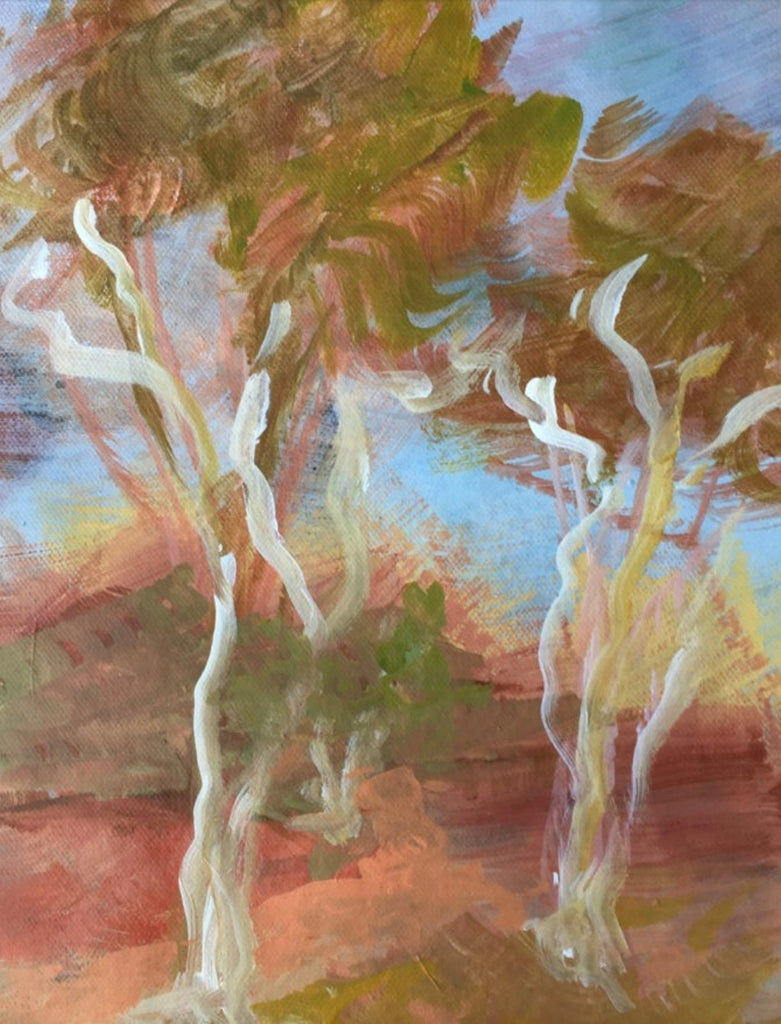 Dancing Trees, Aṉangu country, Northern Territory, original artwork by Deborah Cavanagh