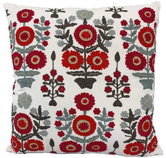 Over Sized Embroidered cotton cushion (1 of each style remaining) *Free standard shipping within Australia*