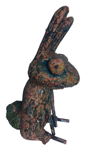 'Sitting Red Rabbit'  original sculpture by Vaidas