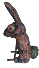 'Sitting Red Rabbit'  original sculpture by Vaidas