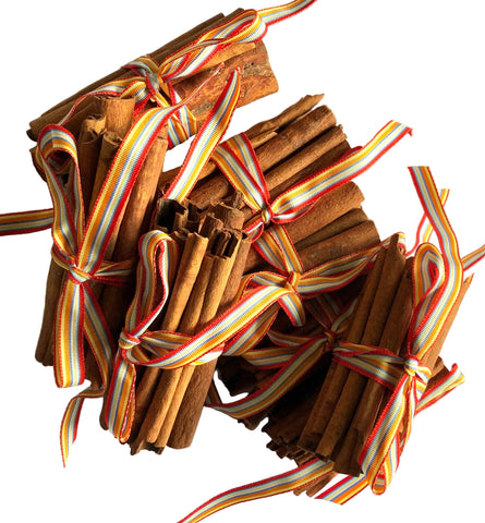 Odd lot- 8 x mini  sweet cinnamon bundles, tropicana ribbon