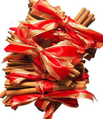 Odd lot -  4 x Sweet Cinnamon Bundles, scarlet & gold, various lengths (1 lot available)