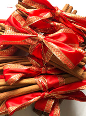 Odd lot -  4 x Sweet Cinnamon Bundles, scarlet & gold, various lengths (1 lot available)