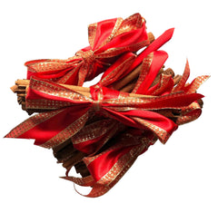 Odd lot -  5 x Sweet Cinnamon Bundles, scarlet & gold, various lengths (1 lot available)