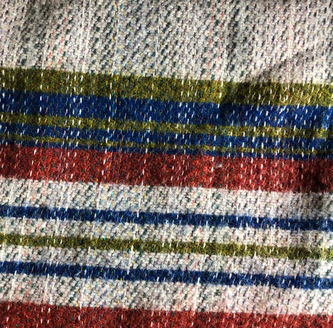 Blue & Grey Rug/Throw ("rescued wool"), limited stock 150cm x 120cm
