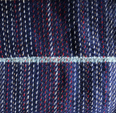 Blue & Caramel Rug/throw ("rescued wool"), limited stock 150cm x 120cm