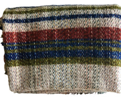 Blue & Grey Rug/Throw ("rescued wool"), limited stock 150cm x 120cm