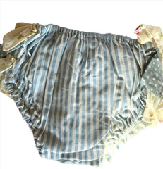 * CLEARANCE * Frilled ‘bummie’, all cotton (pack of 6)