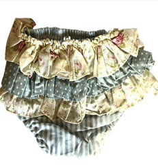 * CLEARANCE * Frilled ‘bummie’, all cotton (pack of 6)