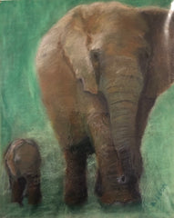 ‘Elephant Pair’ Aileen Stinten original artwork