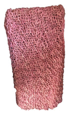 Throw/Rug hand spun, dyed and knitted (soft pink)