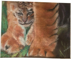 ‘Hiding Place‘ soft pastel, Aileen Stinten original artwork