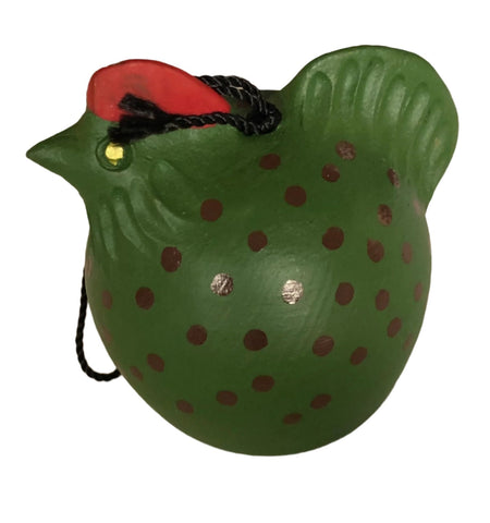 Green Chook Bell, ceramic, hand made  (1 available)