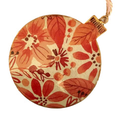Red, Orange, White & Gold Metal Disc Bauble