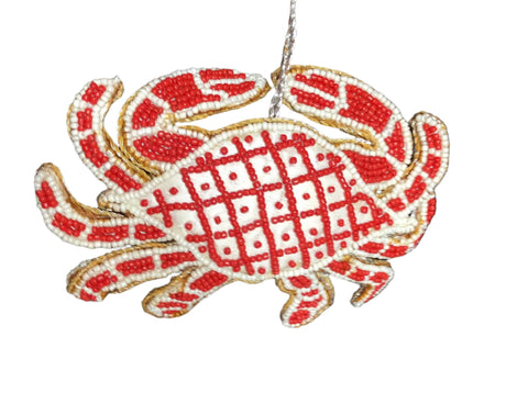 Padded Crab with beadwork decoration. 3 for $30