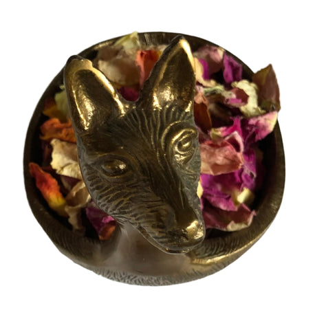 Petite Bowl with dried rose petals (feline)