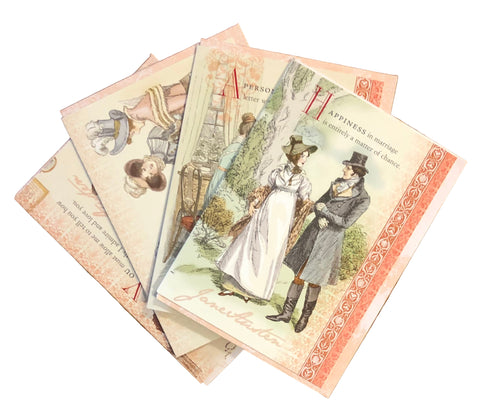 Pride and Prejudice notecards set of 4