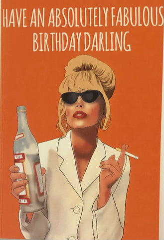 Ab Fab Patsy Stone birthday card