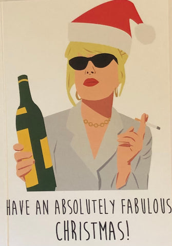 Ab Fab Patsy Stone Absolutely Fabulous Christmas card