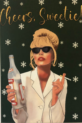 Ab Fab Patsy Stone "Cheers Sweetie" note card