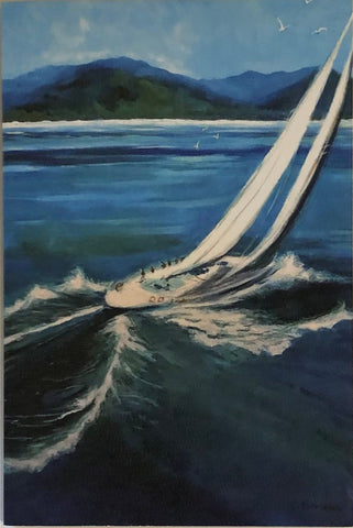 Capricorn Under Canvas - note card reproduction of artwork by Elizabeth Moore Golding