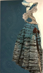 Masked Lady, blue (Lacroix) note card