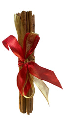 Sweet Cinnamon Quills Bundle 100g 20cm (Metallic gold organza & red satin) + oil 5ml*