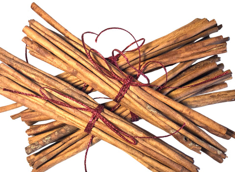 *Odd Bunch* Skinny Sweet Cinnamon Quills, metallic red ribbon, pack of 4 x bundles (each approx 80g 20cm)