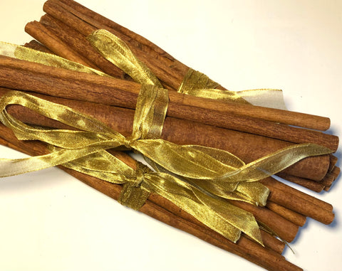*Odd Bunch* Sweet Cinnamon Quills, metallic gold ribbon, pack of 4 x bundles, (each approx 80g 20cm+) 1 pack available