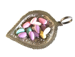 Leaf Trinket Dish, silver coloured brass