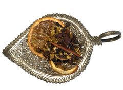 Leaf Trinket Dish, silver coloured brass