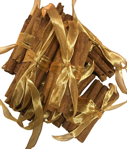 *Odd Bunch* Sweet Cinnamon Quills pack of 7 x bundles, metallic gold ribbon, various sizes  stocking filler (1 pack available)