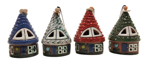 4 x Fairy House Bells (pointy roof) 1 pack available