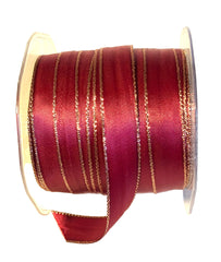 Burgundy Decorative Ribbon, 100 metres