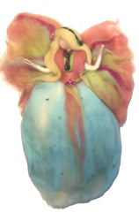 Fairy, hand made, wool felt (candy pastel)