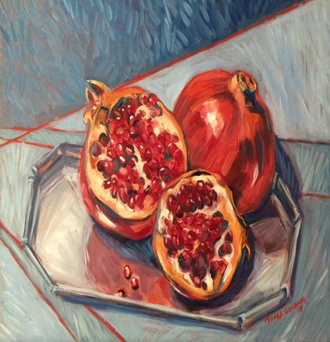Pomegranate     Elizabeth Moore Golding original artwork
