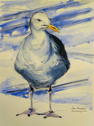 Seagull, San Francisco   Liz Moore Golding original artwork