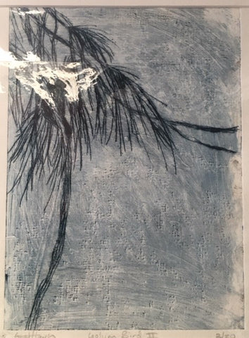 Coolum bird, Acetate etching 2/12, Janet Hayes