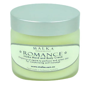 Jasmine Romance Organic Jojoba Hand & Body Cream, freshly made to order, 500ml (amber glass jar)