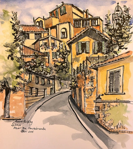 Siena, near the Fontebranda 2015 Elizabeth Moore Golding